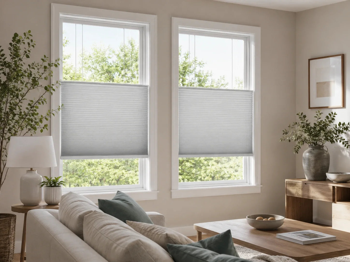 Top Down Bottom Up Cellular Shades: Privacy and Light