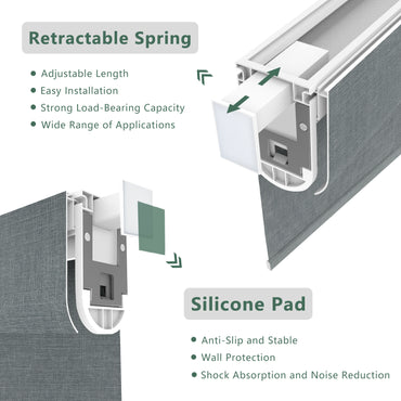 Aprilsmart No Drill Motorized Zebra Roller Blinds 100% Blackout
