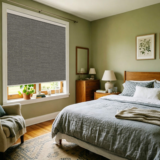 Aprilsmart Motorized Roller Shades 100% Blackout Bermuda