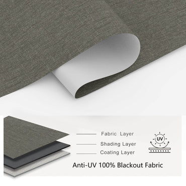 Aprilsmart Motorized Roller Shades 100% Blackout Bermuda