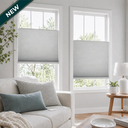 Aprilsmart Motorized Top Down Bottom Up Blackout Cellular Shades