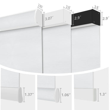 Aprilsmart Motorized Roller Shades 100% Blackout Cream