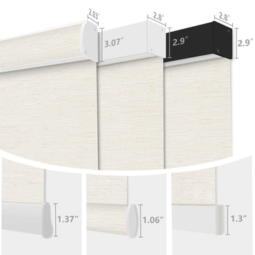 Aprilsmart Motorized Roller Shades 100% Blackout Safari