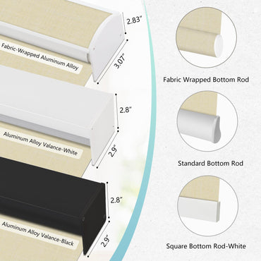 Aprilsmart Motorized Light Filtering Roller Shades 70% Blackout Bouvardia