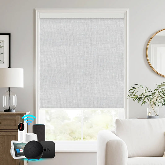 Aprilsmart Motorized Roller Shades 100% Blackout Westray