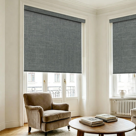 Aprilsmart Motorized Roller Shades 100% Blackout Bouvardia
