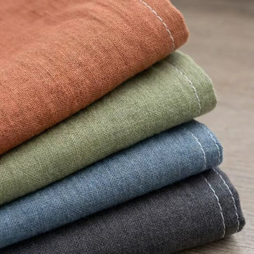 Aprilsmart 50%/70%/100% Blackout Motorized Linen Roman Shades