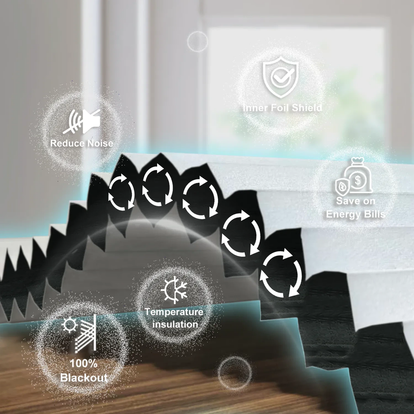 Aprilsmart Motorized Top Down Bottom Up Blackout Cellular Shades