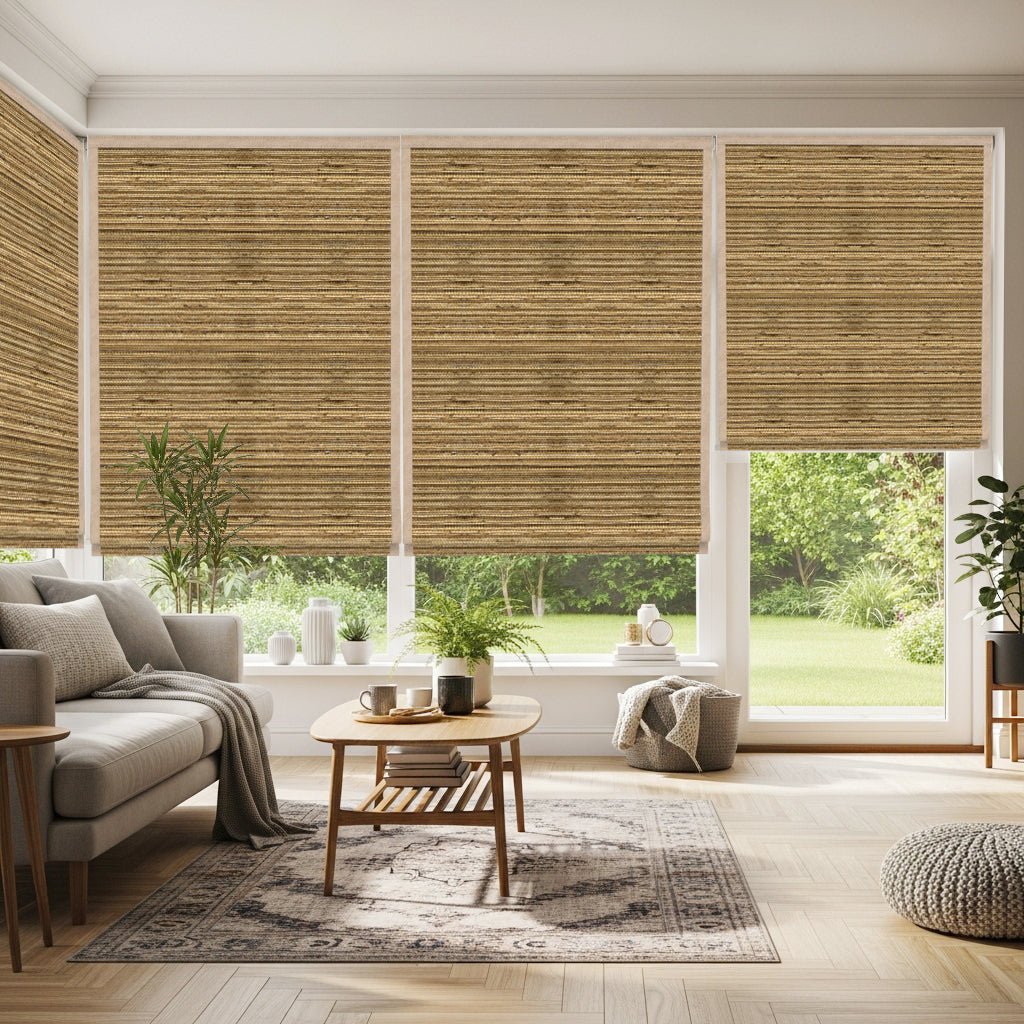 Motorized Woven Wood Shades | Aprilsmart