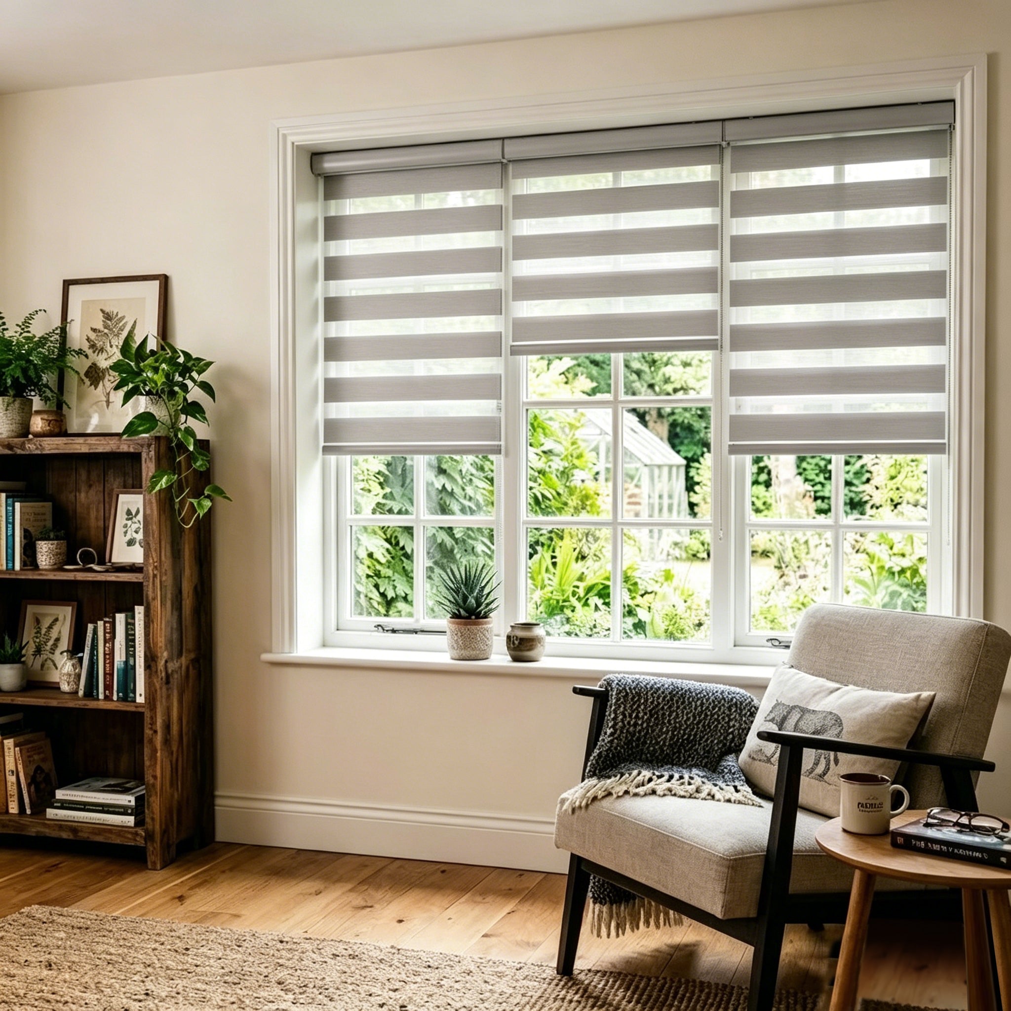 Motorized Zebra Shades | Aprilsmart