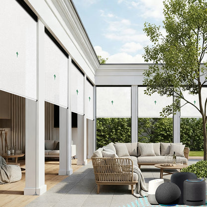 Aprilsmart Motorized Outdoor Shades 3% Openness