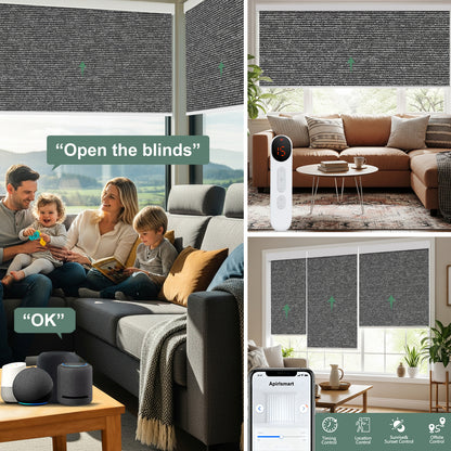 Aprilsmart Motorized Roller Shades 100% Blackout Baltimore