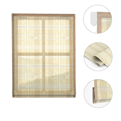 Aprilsmart Motorized Woven Wood Shades 50% Blackout Bareloom