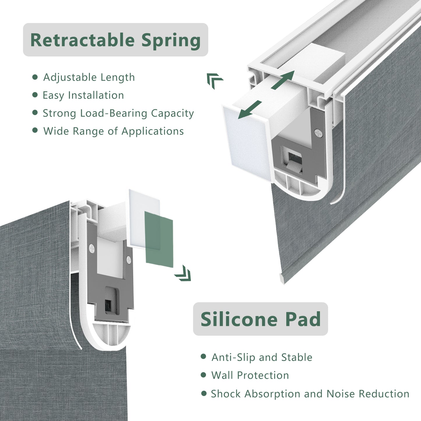Aprilsmart No Drill Motorized Roller Shades 100% Blackout Cream