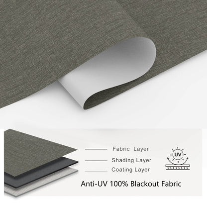 Aprilsmart Motorized Roller Shades 100% Blackout Bermuda