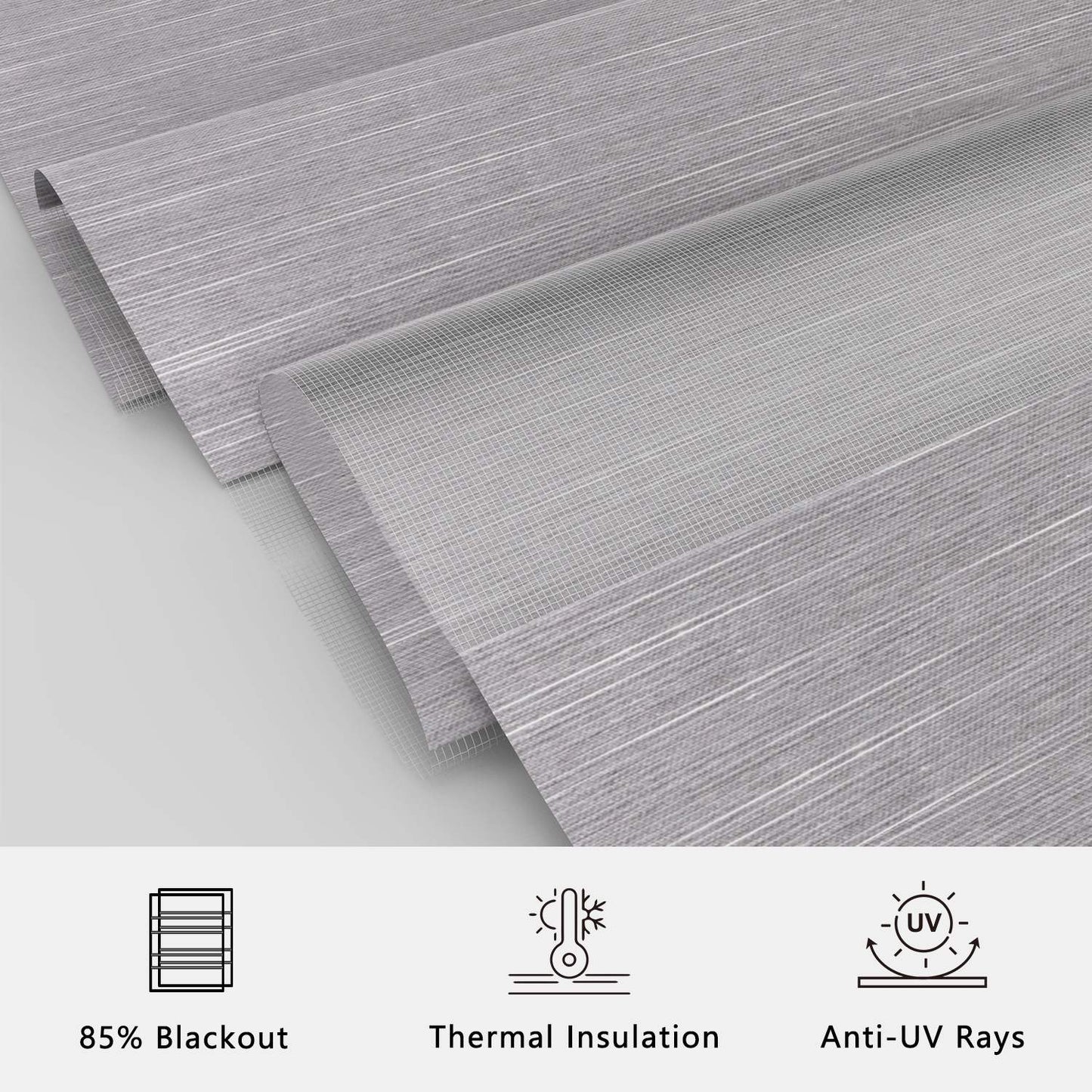 Aprilsmart Motorized Zebra Roller Blinds 60% Blackout