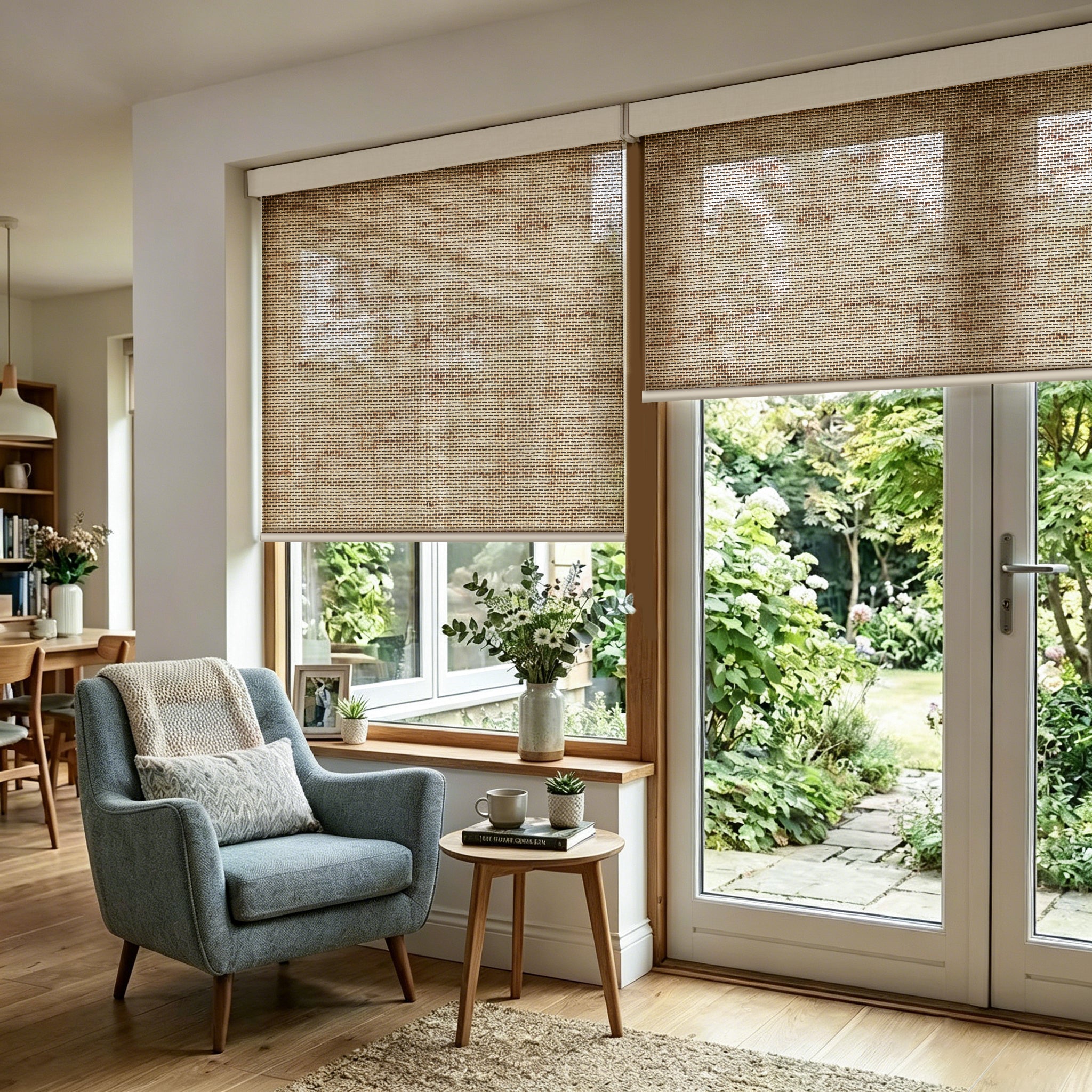 Aprilsmart Motorized Light Filtering Roller Shades Blinds