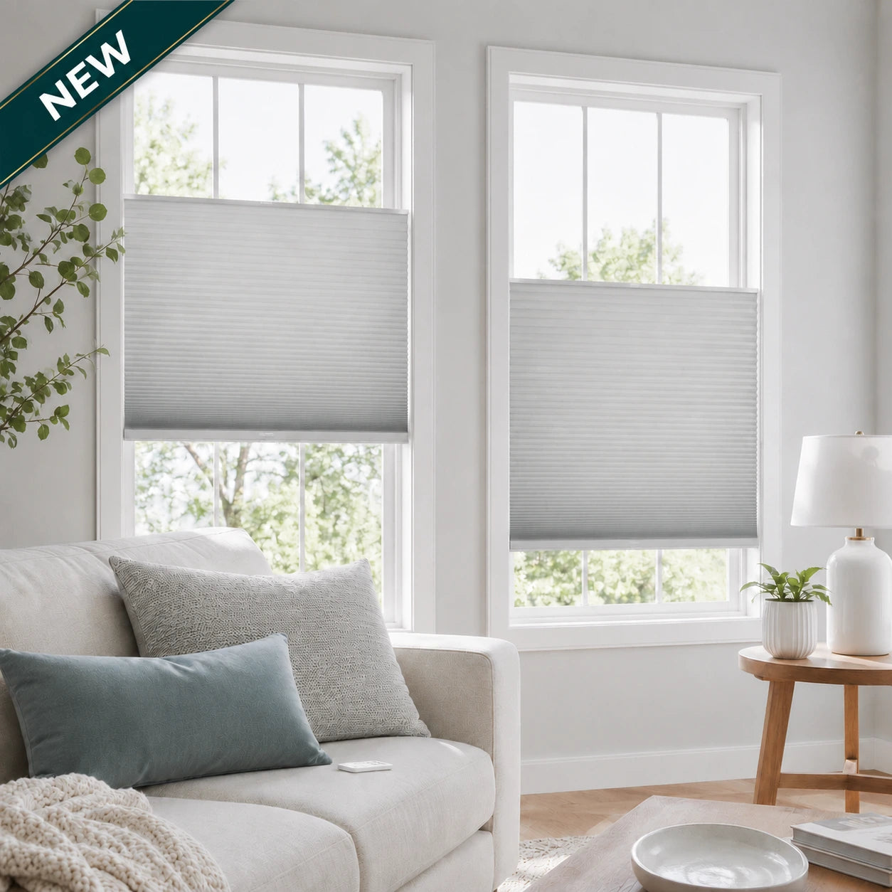Aprilsmart Motorized Top Down Bottom Up Blackout Cellular Shades