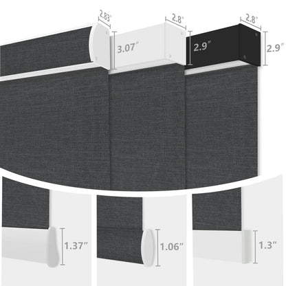 Aprilsmart Motorized Roller Shades 100% Blackout Bouvardia