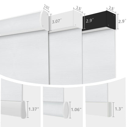 Aprilsmart Motorized Roller Shades 100% Blackout Cream