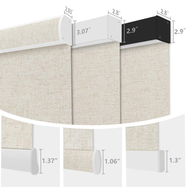 Aprilsmart Motorized Roller Shades 100% Blackout Linen