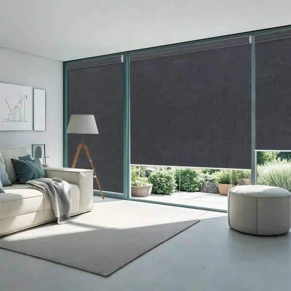 Aprilsmart Motorized Roller Shades 100% Blackout Bouvardia