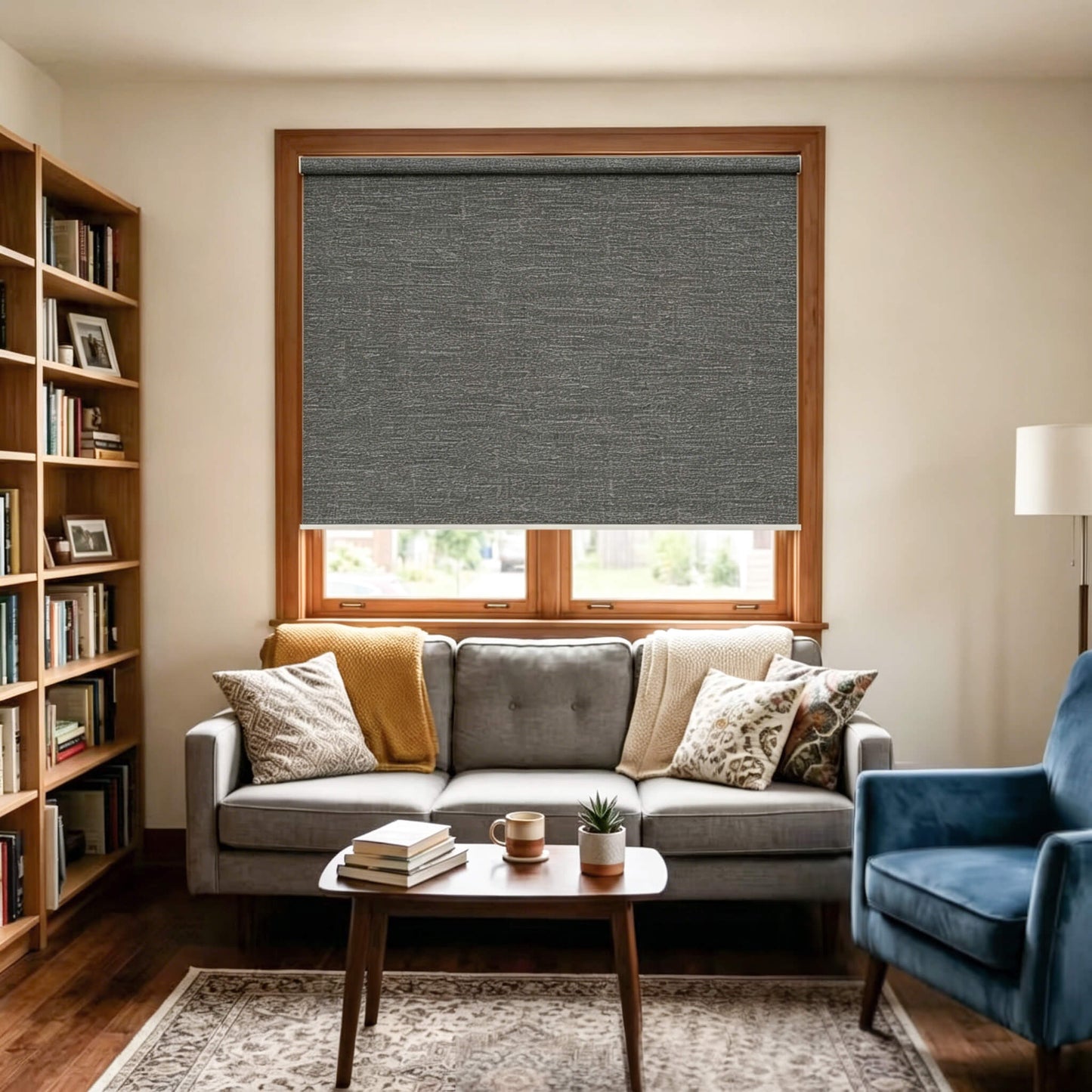 Motorized Roller Shades 100% Blackout Bermuda