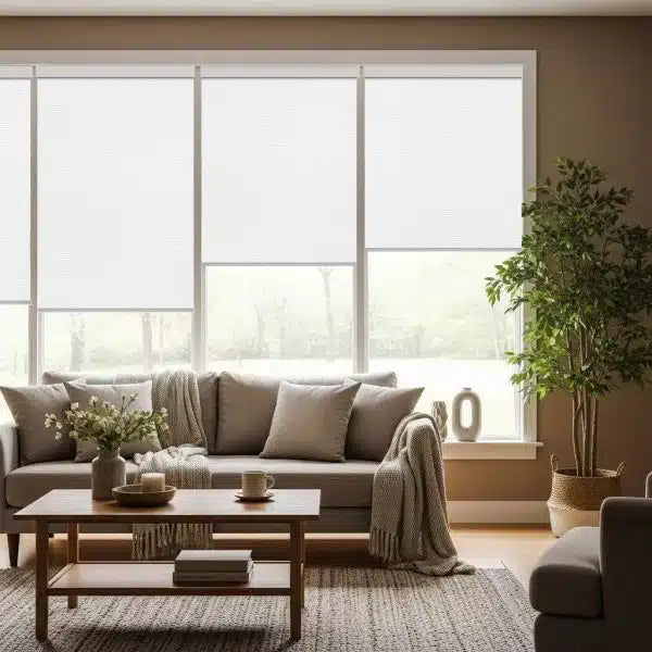 Aprilsmart Motorized Roller Shades 100% Blackout Treebark