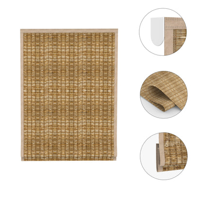Aprilsmart Motorized Woven Wood Shades 100% Blackout Bareloom