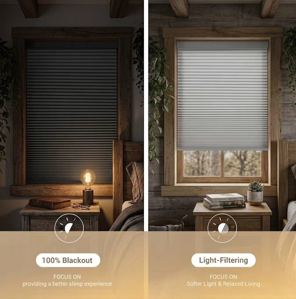 Aprilsmart Light Filtering Motorized Cellular Shades Prestige | Designer Textures