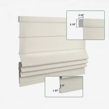 Aprilsmart Blackout Motorized Roman Shades Linen